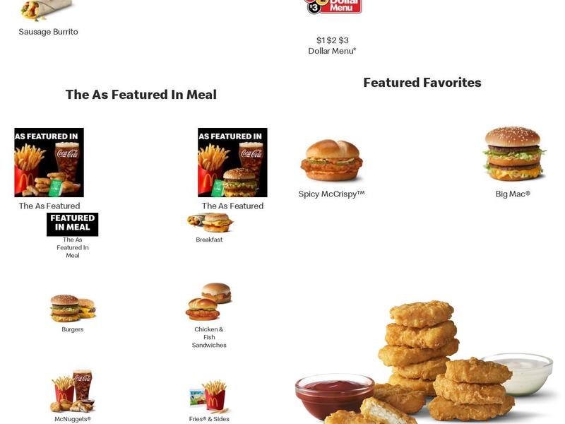 McDonald's Menu