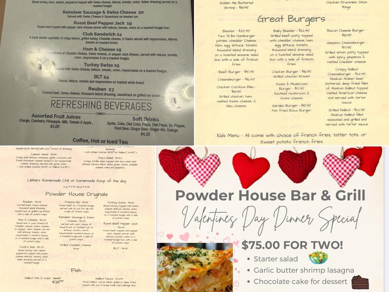 Powder house Menu