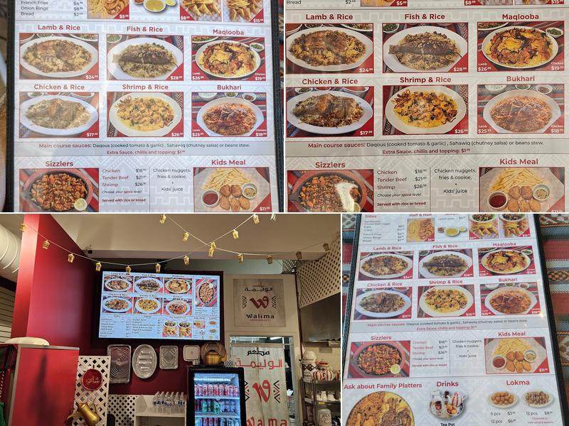 Walima Restaurant Menu