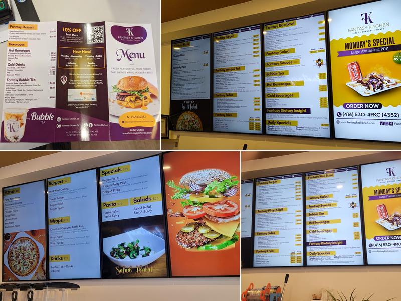 Fantasy Kitchen Co. Menu