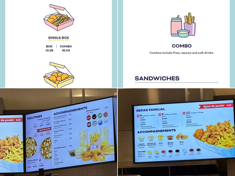 Olivia's Authentic Chicken Menu