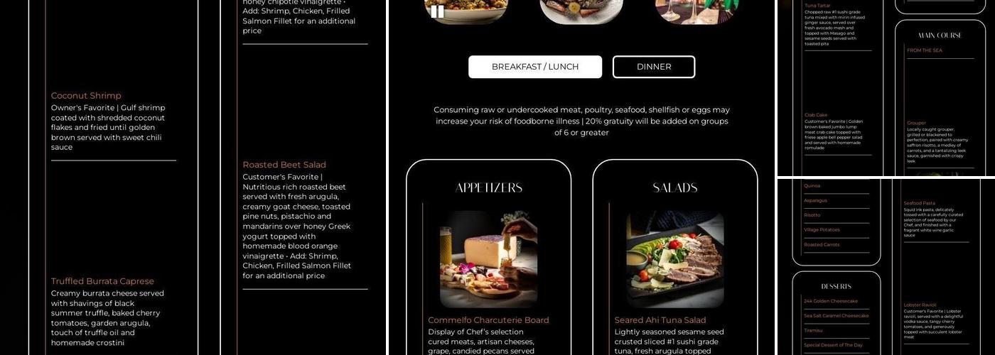 Commelfo Restaurant Menu