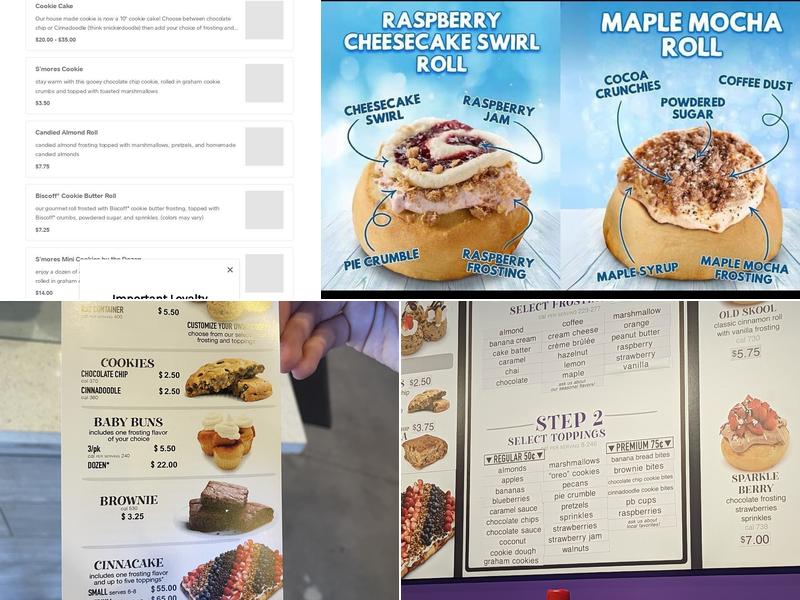 Cinnaholic Menu