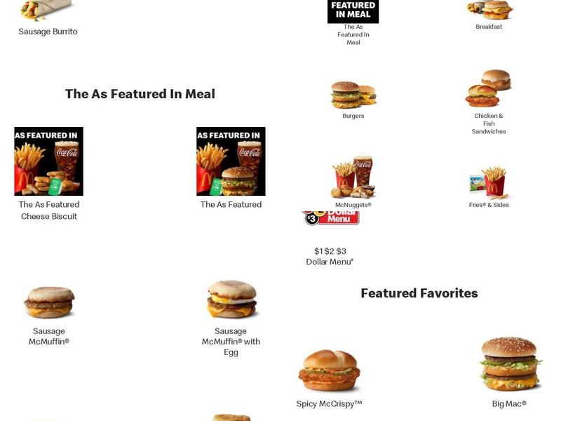 McDonald's Menu