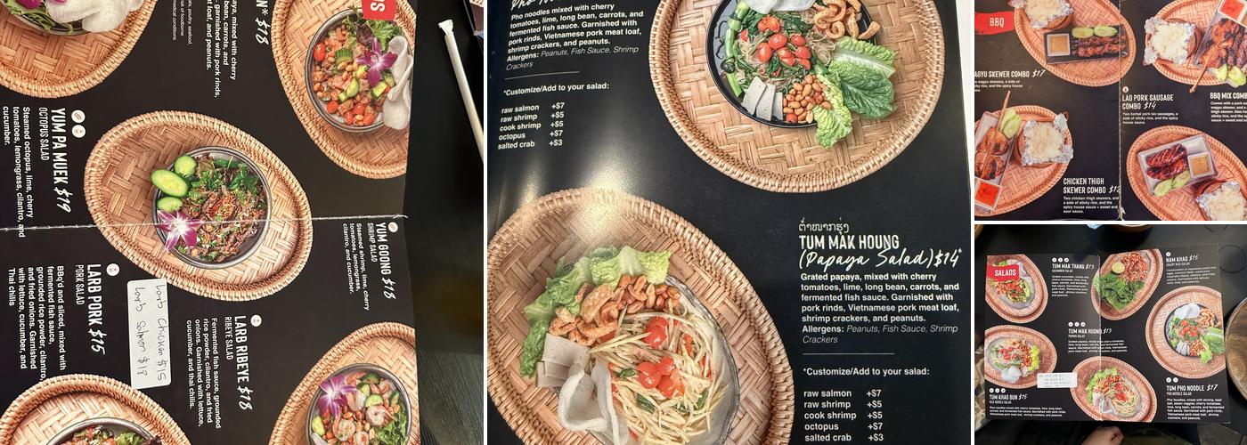 Nok’s Kitchen Menu