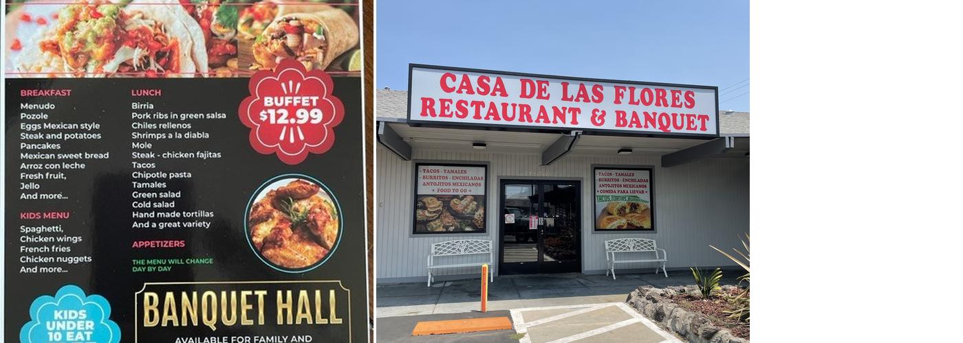 Casa de Las Flores Menu