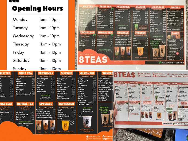 8Teas Menu