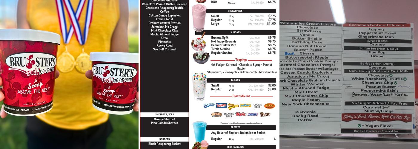 Bruster's Real Ice Cream Menu