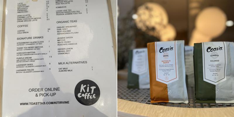 Kit coffee Menu