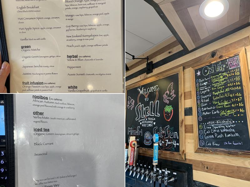 Stell Coffee and Tea Company Menu