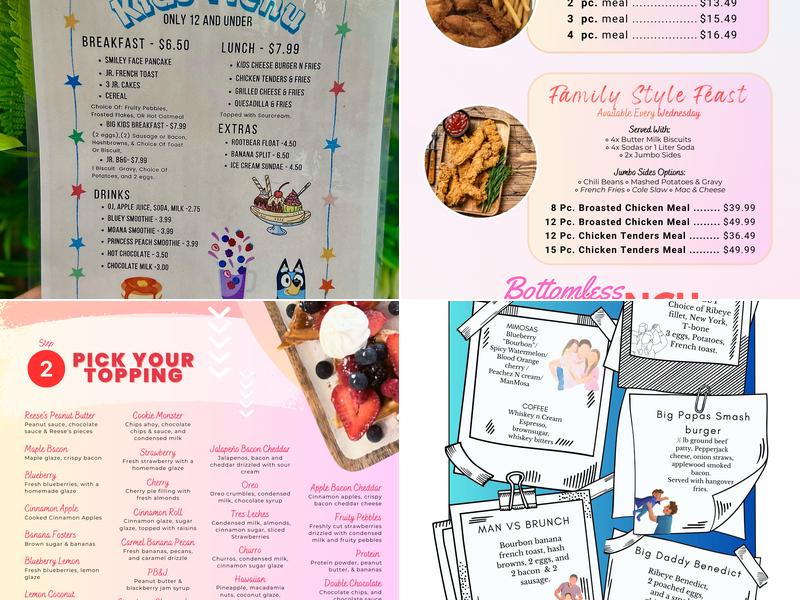 Waffle Bite Menu