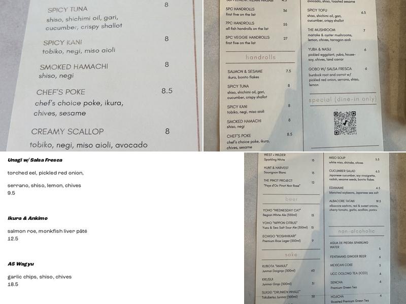 Handroll Project Menu