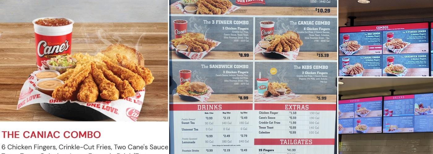 Raising Cane's Chicken Fingers Menu