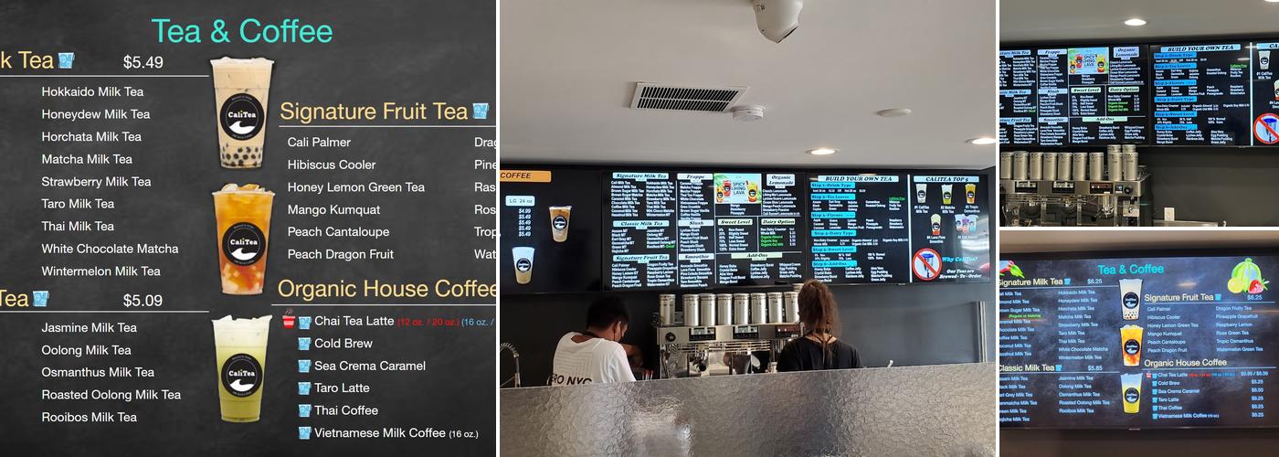 CaliTea San Diego Menu