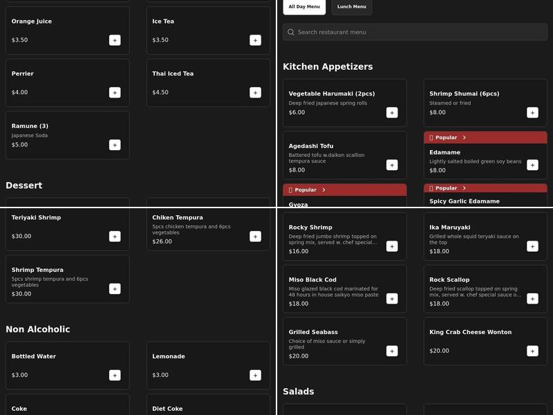 Enso Sushi & Grill Menu
