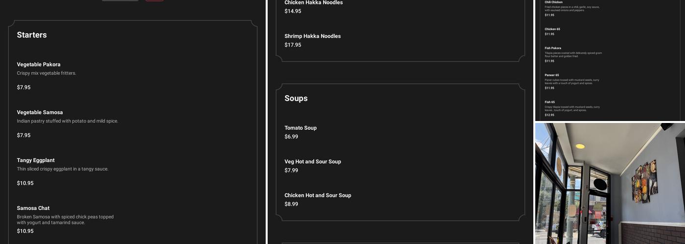 NIRVANA Indian Kitchen Menu