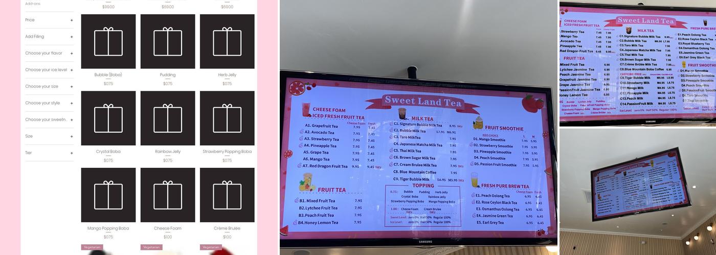 Sweetland Bakery and Tea House Menu