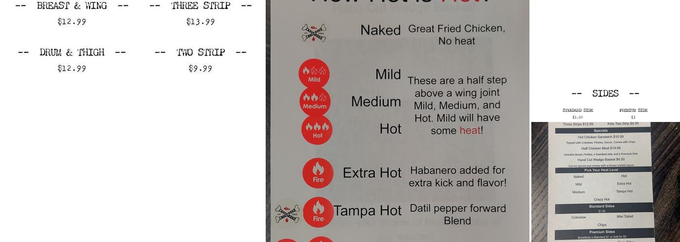 Crossroad Hot Chicken Menu