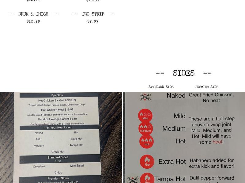 Crossroad Hot Chicken Menu
