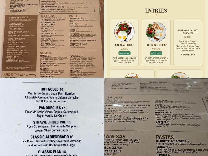 Baires Grill Las Olas Menu