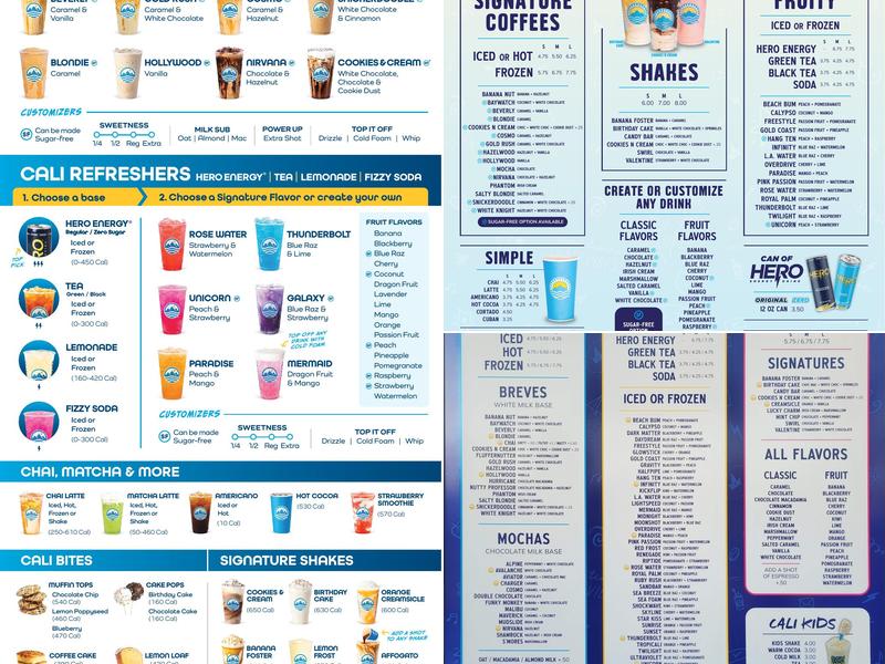 Cali Coffee Menu