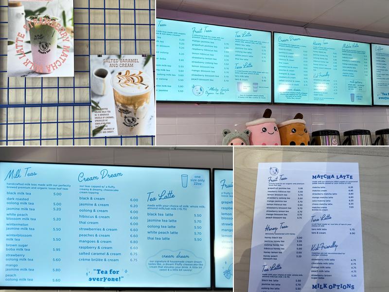 Pearl's Tea - Flowery Branch Menu
