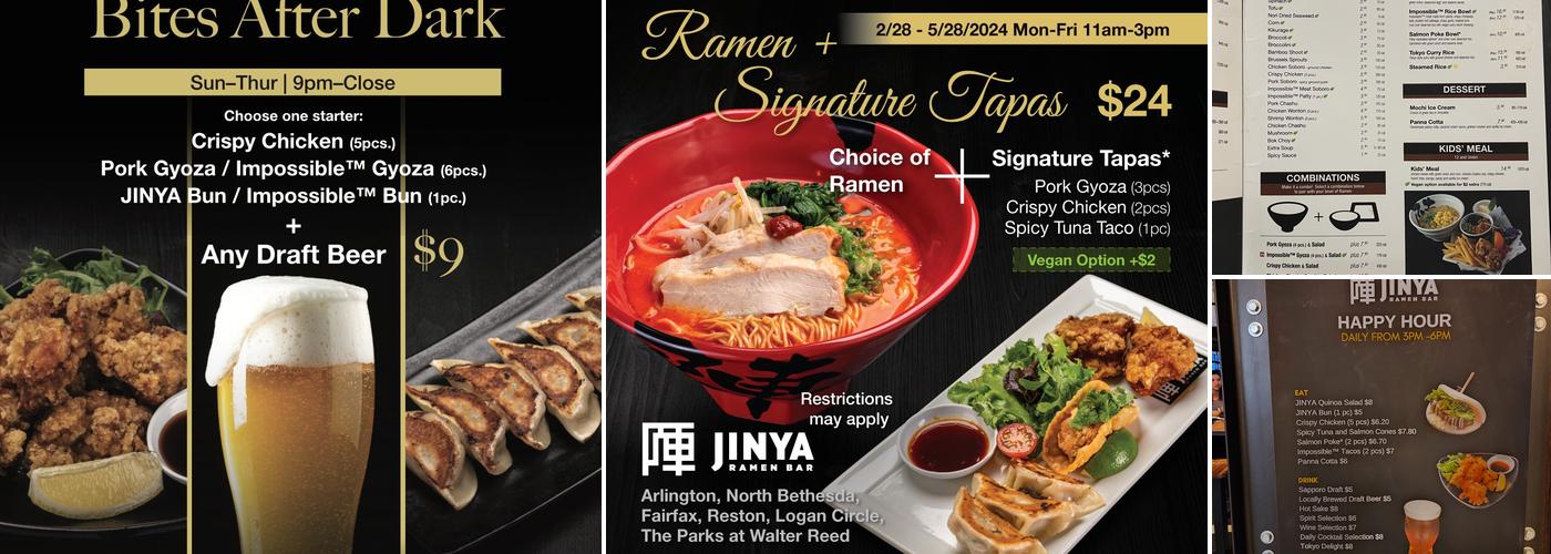 JINYA Ramen Bar - Arlington Menu