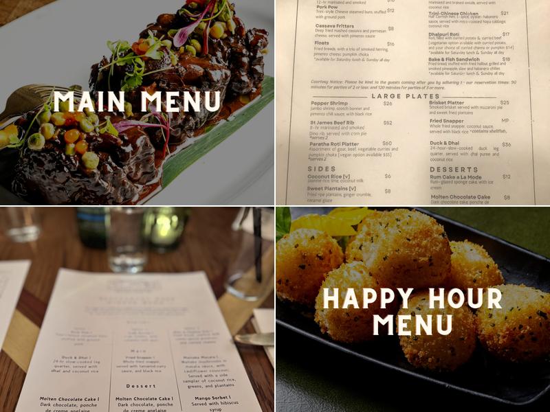 St. James - Modern Caribbean Menu