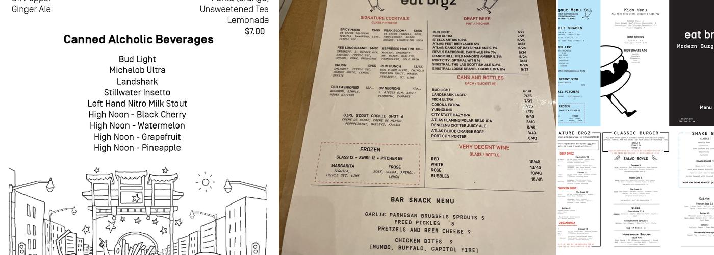 eat brgz - West End Menu