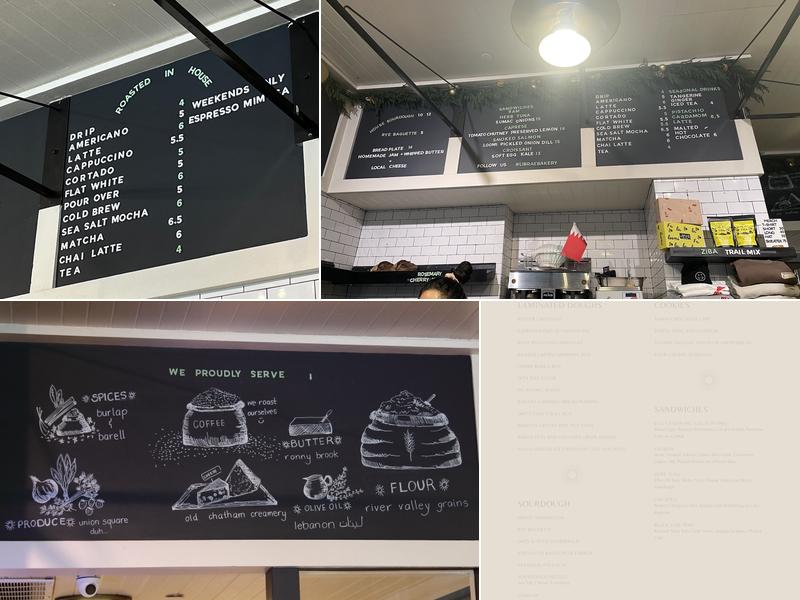 Librae Bakery Menu