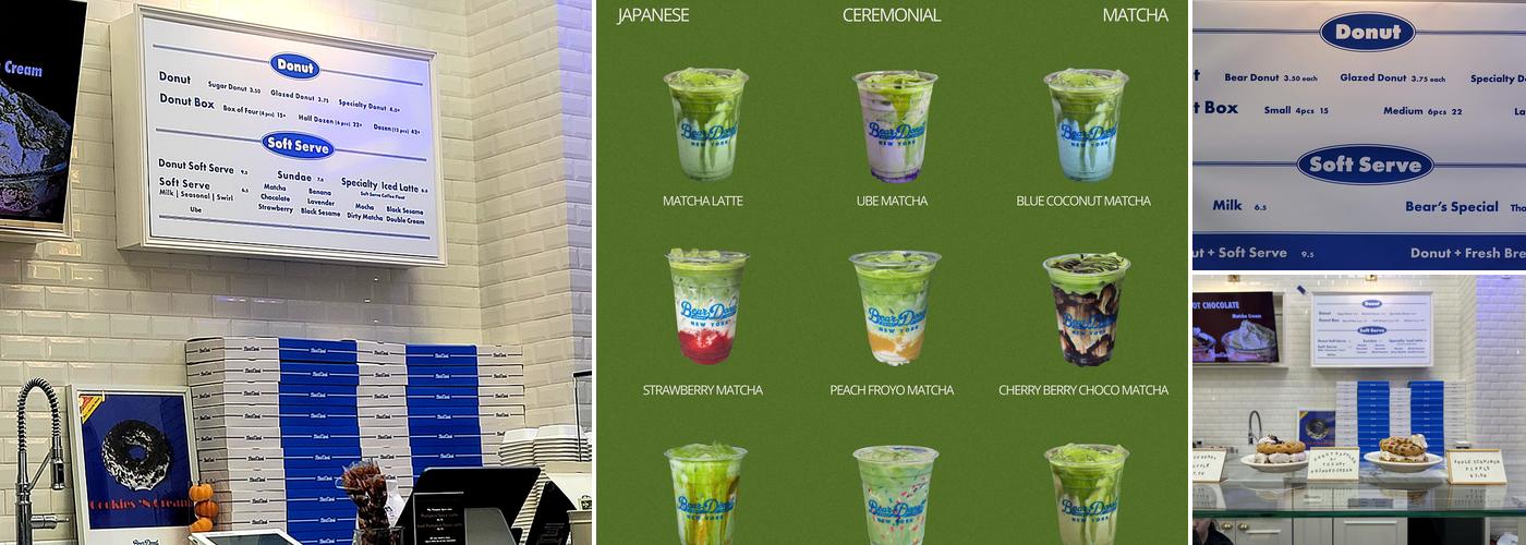 Bear Donut Menu