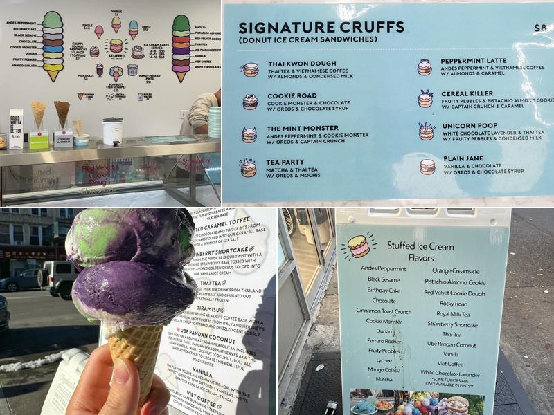 Stuffed Ice Cream Menu