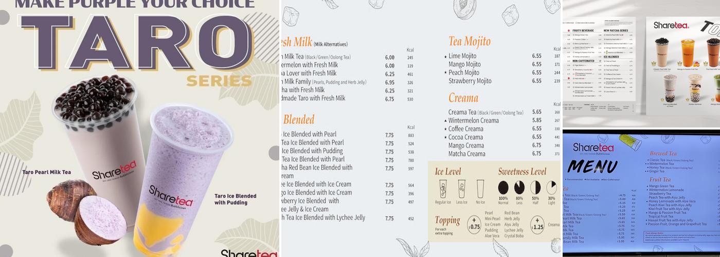 Sharetea Cornelius Menu