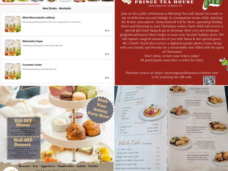 Prince Tea House Menu