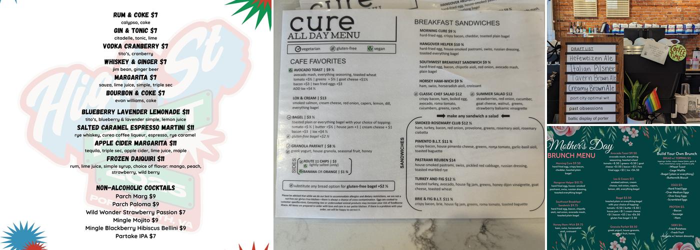 Cure Menu