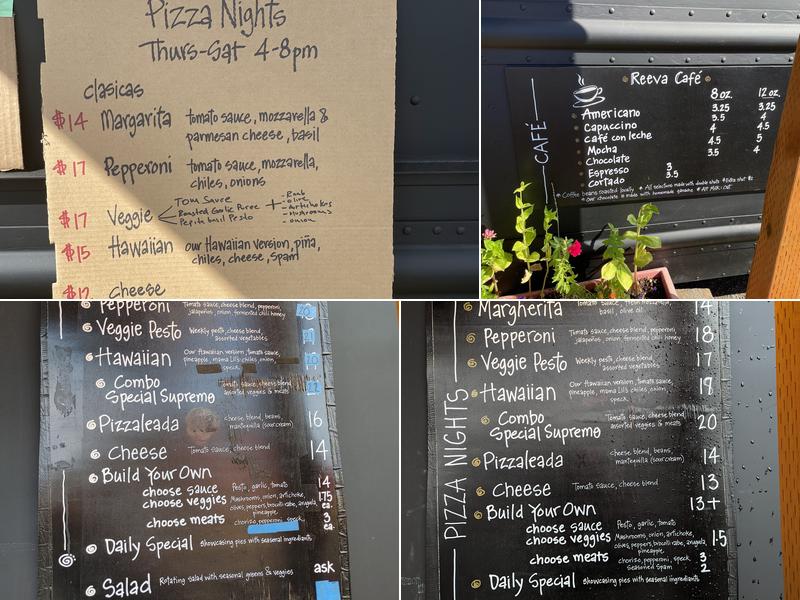 Reeva Cafe y Cocina a la Leña Menu