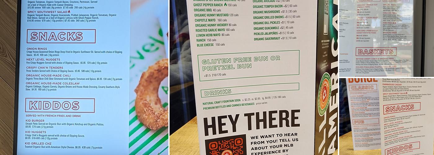 Next Level Burger West Burnside Menu