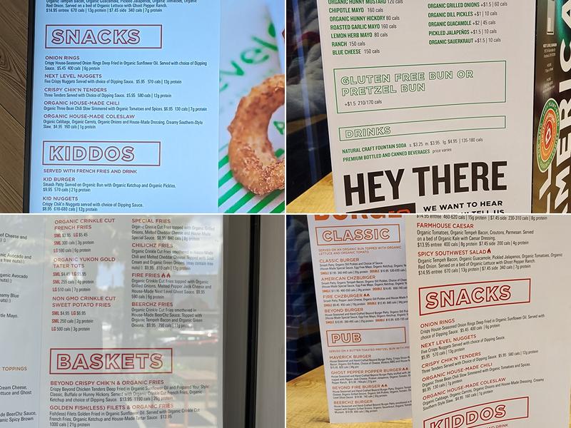 Next Level Burger West Burnside Menu