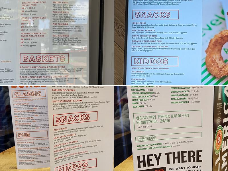 Next Level Burger West Burnside Menu