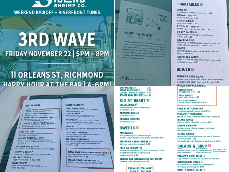 Island Shrimp Co. Rocketts Landing Menu