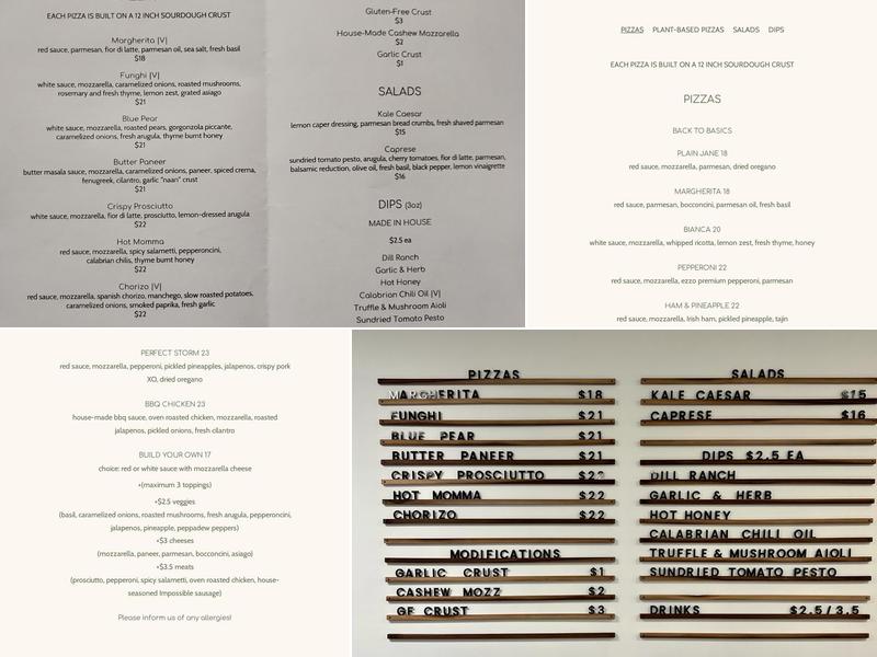 Wild Flour Pizza Co Menu