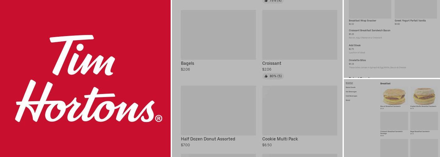 Tim Hortons Menu