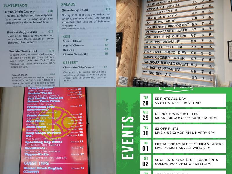 Tall Trellis Brew Co. Menu