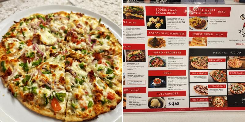 Eddies European Bistro Ltd. Menu