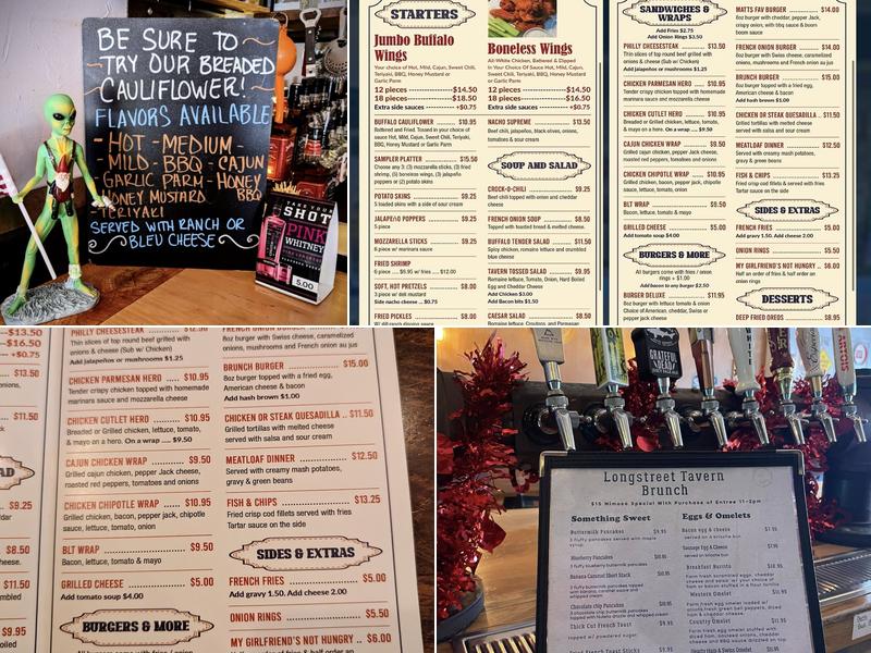 Longstreet Tavern Menu