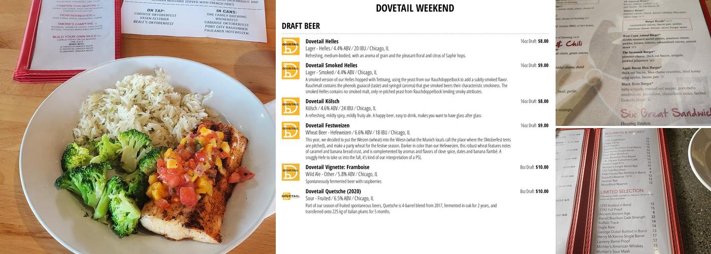 Harry's Downtown Menu