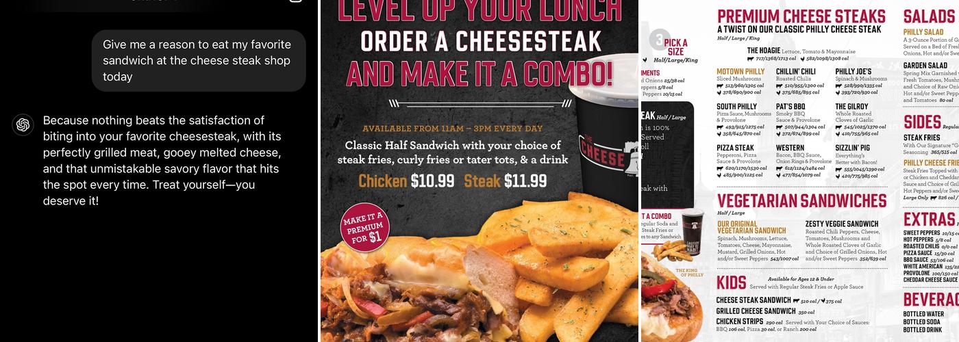The Cheesesteak Shop Menu
