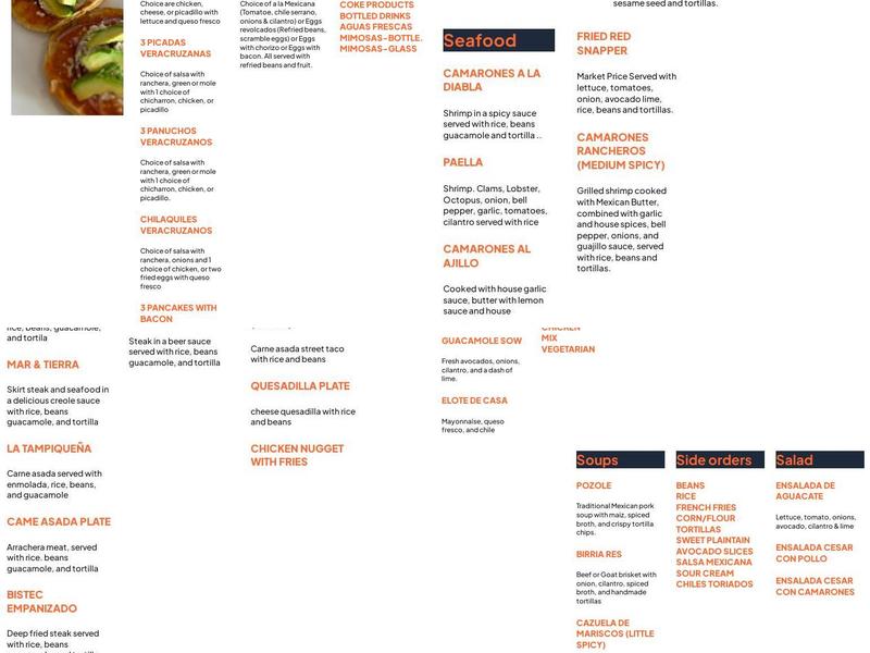 Amor y Chile Mexican Restaurant Menu