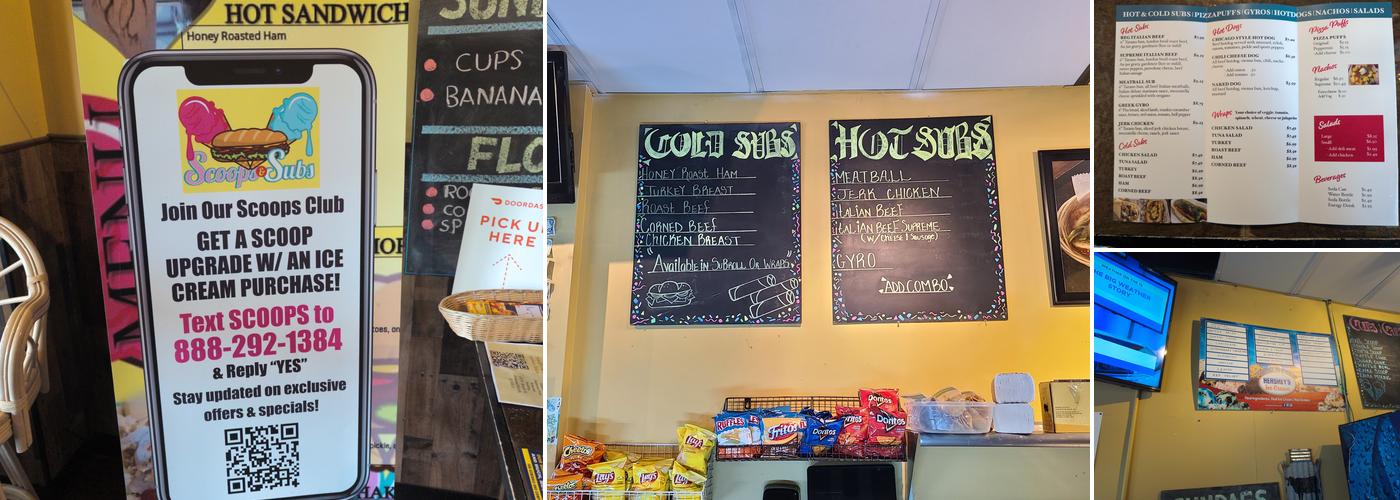 Scoops & Subs Menu