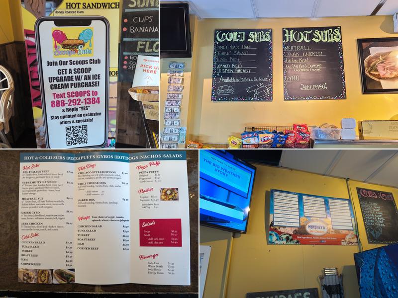 Scoops & Subs Menu
